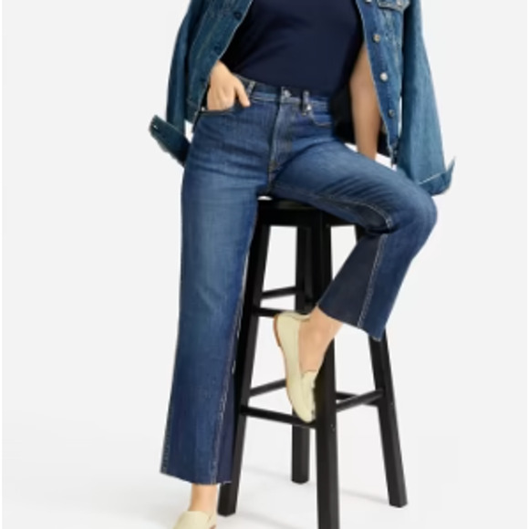 Everlane Women’s The Cheeky Bootcut Jeans Blue High Rise Stretch Denim Size 26 - Picture 7 of 11